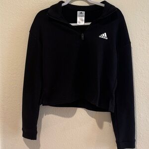 Adidas Black Quarter-Zip Hoodie